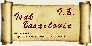 Isak Basailović vizit kartica